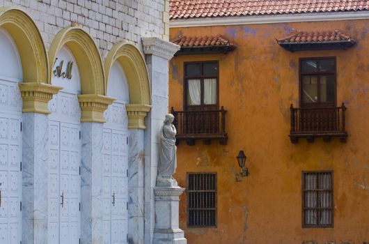 The architecture of  "Cartagena de indias" Colombia 