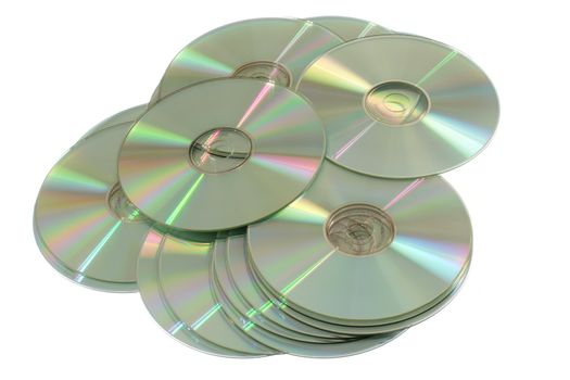 cd or dvd disc photo on the white background