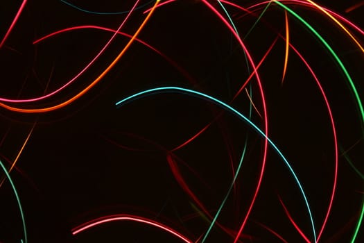 Abstract Christmas light blurred by motion