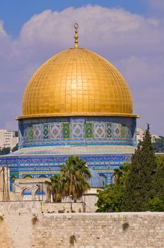 Dome of the rock in the old city of jerusalem , Israel