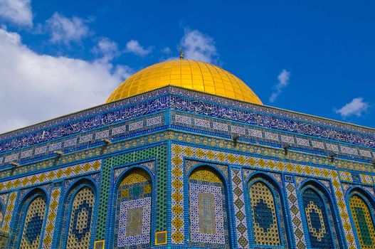 Dome of the rock in the old city of jerusalem , Israel