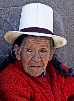 Cusco , Peru - May 27 : Portrait of Peruvian woman in Cusco Peru , May 27 2011