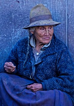 Cusco , Peru - May 27 : Portrait of Peruvian woman in Cusco Peru , May 27 2011