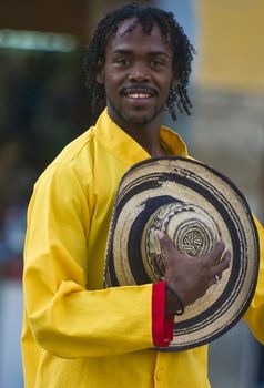 Catagena de Indias , Colombia - December 22 : Dancer in the celebration for the presentation of the new city symbol held in Cartagena de indias on December 22 2010