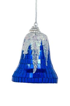 Christmas bell decoration isolated on white background.