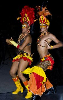 Catagena de Indias , Colombia - December 22 : Dancers in the celebration for the presentation of the new city symbol held in Cartagena de indias on December 22 2010