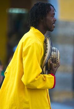 Catagena de Indias , Colombia - December 22 : Dancer in the celebration for the presentation of the new city symbol held in Cartagena de indias on December 22 2010