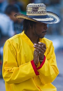 Catagena de Indias , Colombia - December 22 : Dancer in the celebration for the presentation of the new city symbol held in Cartagena de indias on December 22 2010