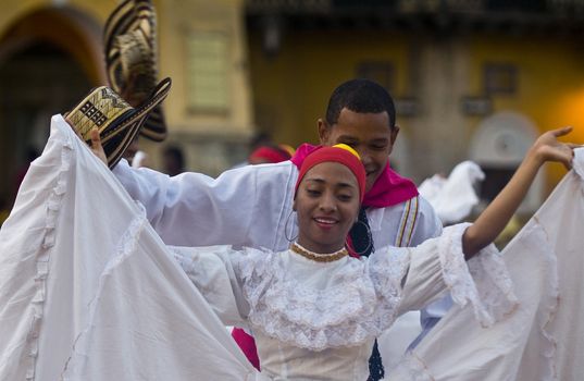 Catagena de Indias , Colombia - December 22 : Dancer in the celebration for the presentation of the new city symbol held in Cartagena de indias on December 22 2010