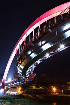 bridge at night in Taipei