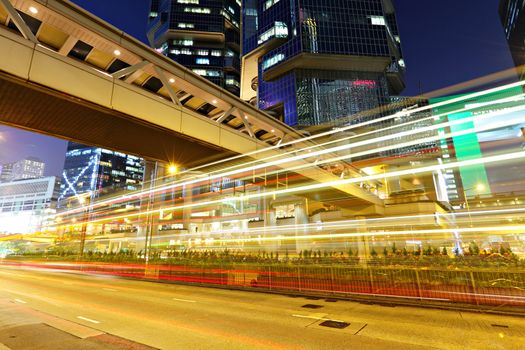 traffic in city at night