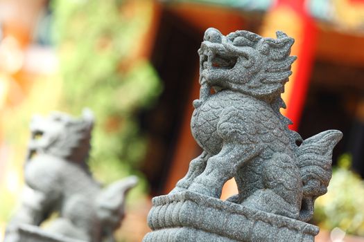 Chinese lion statue