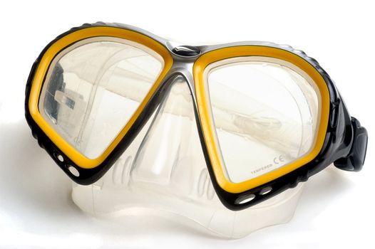 diving mask on white background