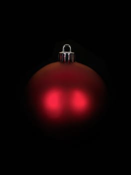 Christmas ornament isolated against a black background