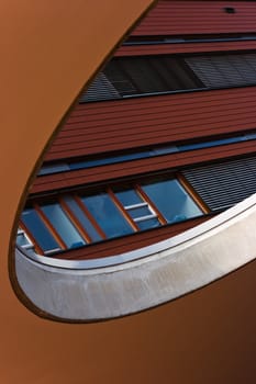 Lines and colors - Architectural details of modern building