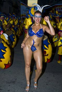 MONTEVIDEO, URUGUAY - FEB 04 2011 :  dancer participant in the annual national festival of Uruguay ,held in Montevideo Uruguay on February 04 2011