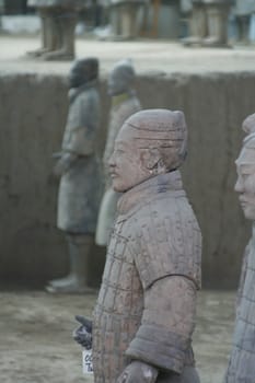 Terracotta Army Xian / Xi'an, China - Detail - face