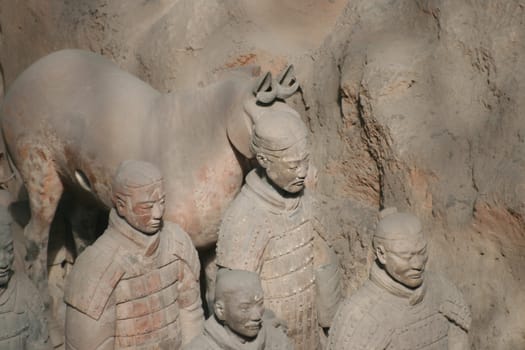 Terracotta Army Xian / Xi'an, China - Detail - face