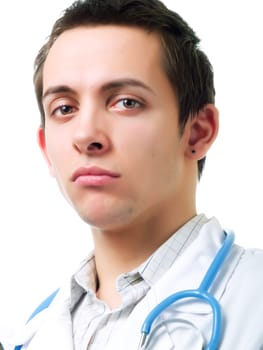 Young doctor with a stethoscope