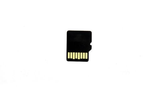 An electronic memory card isolated on a white back ground