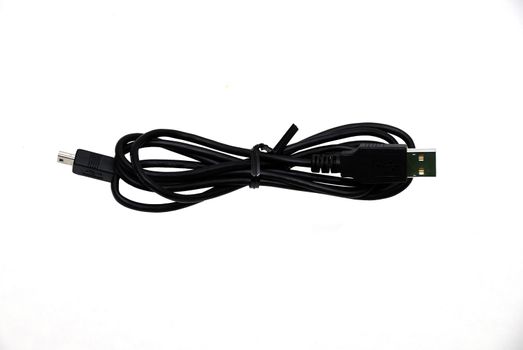 An usb cable isolated on a white back ground