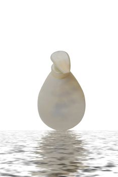 A pink soap dispenser isolated on a white back ground