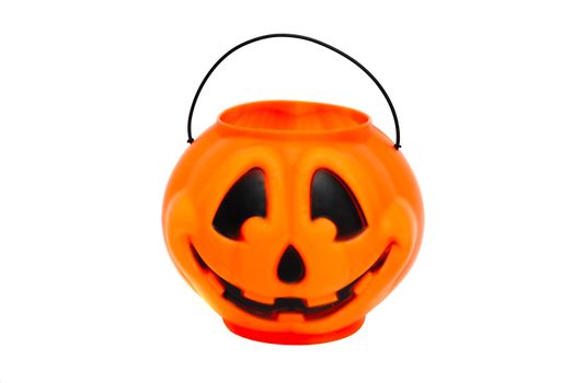 Halloween jack-o-lantern isolated on a white back ground