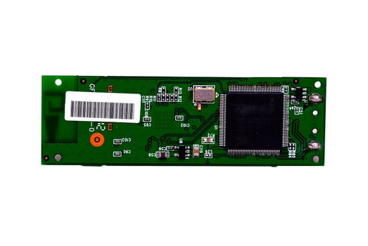 Closeup picture of a printed circuit board