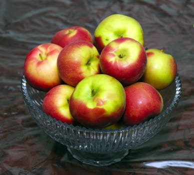 Closeup shot of Freshly harvested farm apples