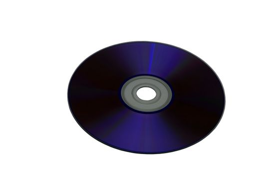 A DVD disk isolated on a white background