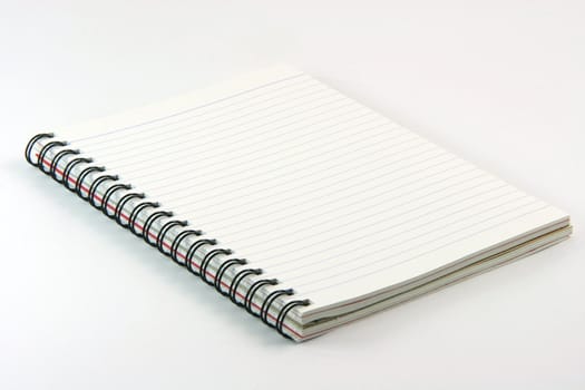 spiral notebook on white background business concepts