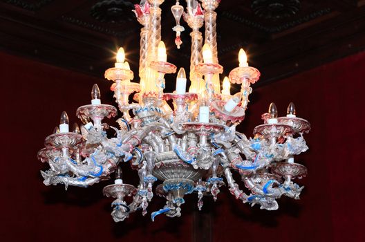 chandelier, fixture, lamp, light, candle, history, palace