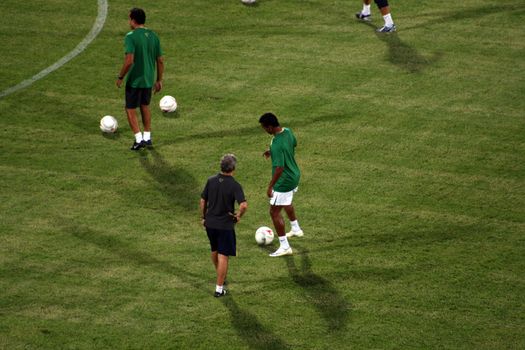 nani warms up before the game; Portugal versus Malta FIFA World Cup Qualifier, South Africa, 2010