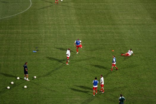 Portugal versus Malta FIFA World Cup Qualifier, South Africa, 2010 warm up before the game