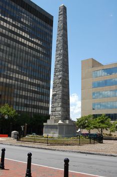 A downtown monument in asheville North Carolina