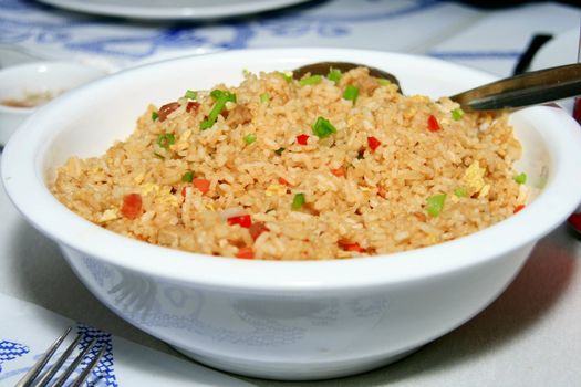 yummy fried rice served in a bowl

