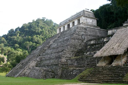 Old pyramid on maya site in Mexico