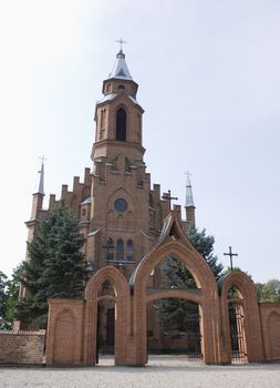 The Gothic church in Kernava, Lithuania