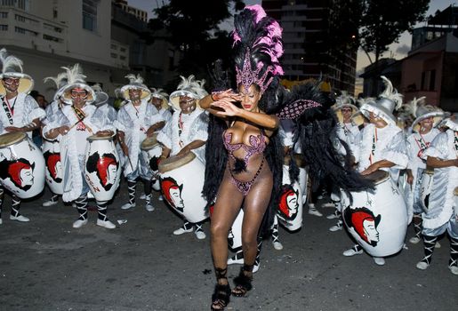 MONTEVIDEO, URUGUAY - FEB 05 2011 :  dancer participant in the annual national festival of Uruguay ,held in Montevideo Uruguay on February 05 2011