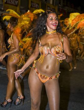 MONTEVIDEO, URUGUAY - FEB 05 2011 :  dancer participant in the annual national festival of Uruguay ,held in Montevideo Uruguay on February 05 2011