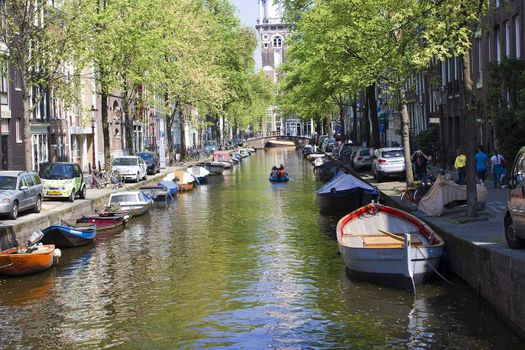 One of canals in Amsterdam 