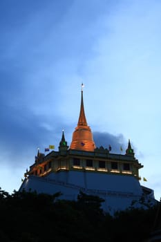 Pagoda in Golden Mount in Bangkok, Thailand