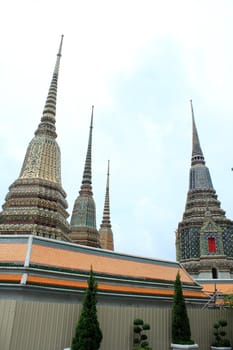 Pagoda in Wat Pho in Bangkok, Thailand