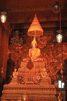 Buddha statues in Wat Pho in Bangkok, Thailand