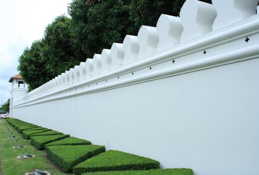 Wall in Wat Phra Kaew in Bangkok, Thailand