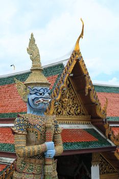 Giant Statue in Wat Phra Kaew in Bangkok, Thailand