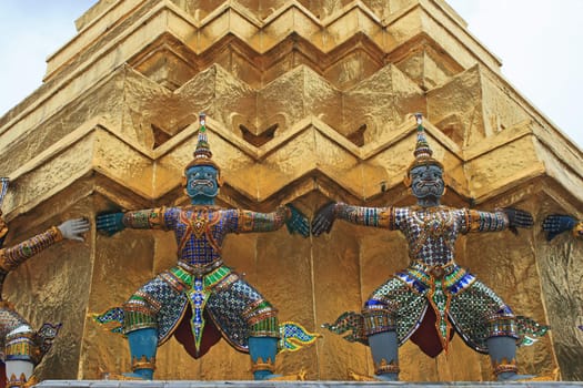 Pagoda in Wat Phra Kaew in Bangkok, Thailand