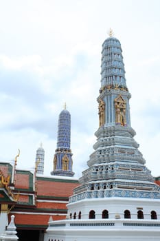 Pagoda in Wat Phra Kaew in Bangkok, Thailand