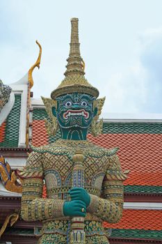 Giant Statue in Wat Phra Kaew in Bangkok, Thailand