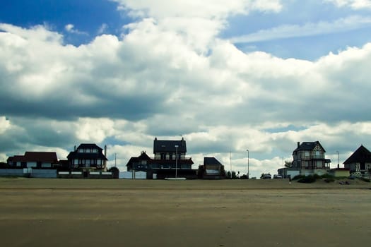 View of a small village facing the Juno beach, between heaven and earth